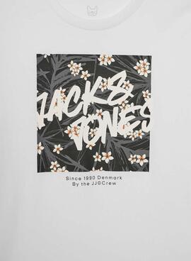 T-Shirt Jack and Jones Hawaii Shape weiß Kinder
