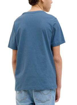 T-shirt Jack and Jones Hawaii Shape blau Kind