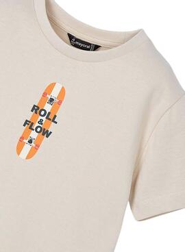 T-Shirt Mayoral Roll and Flow beige für Jungen