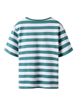 T-shirt Name It Fridy Streifen Grün für Mädchen