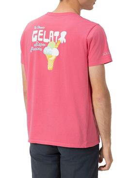 T-Shirt El Pulpo Gelato in Rosa für Herren