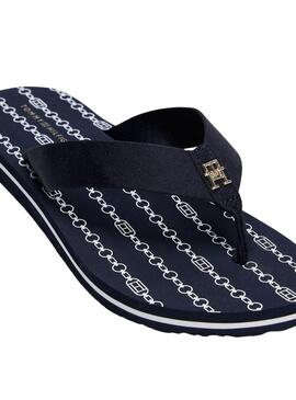 Tommy Hilfiger Chain Navy Blue Sandalen für Damen