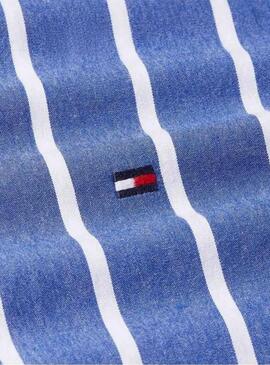 Hemd Tommy Hilfiger Flex Popeline blau und weiß für Herren