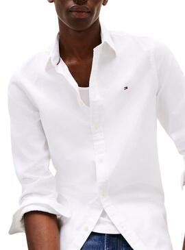 Hemd Tommy Hilfiger Flex Dobby Weiß für Herren