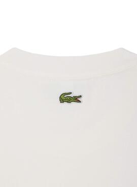Lacoste T-Shirt mit weißem und blauem Logo für Herren