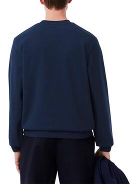 Lacoste Marineblauer Pullover mit Logo für Herren