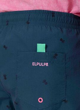 Badehose El Pulpo Allover in Marineblau für Herren