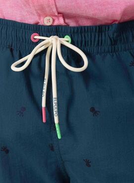 Badehose El Pulpo Allover in Marineblau für Herren