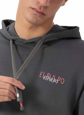 Kapuzenpullover El Pulpo Logo Anthrazit für Herren