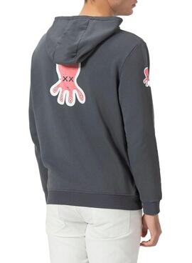 Kapuzenpullover El Pulpo Logo Anthrazit für Herren