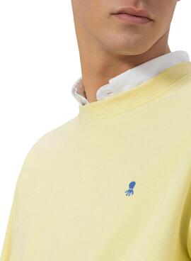 Sweatshirt Der Basic-Oktopus in Gelb für Herren