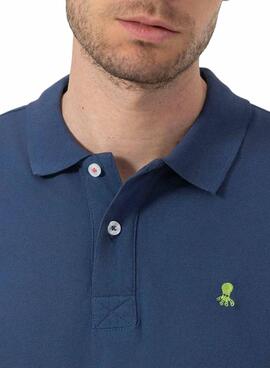 Poloshirt El Pulpo basic in Marineblau für Herren.