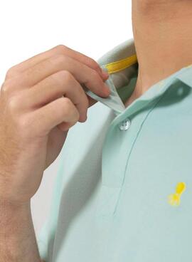 Poloshirt El Pulpo in Basic-Türkis für Männer