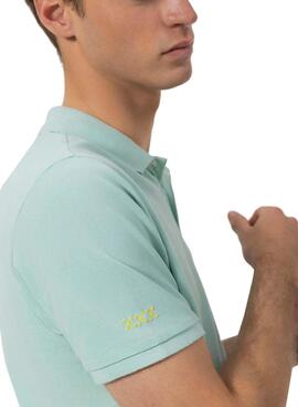 Poloshirt El Pulpo in Basic-Türkis für Männer
