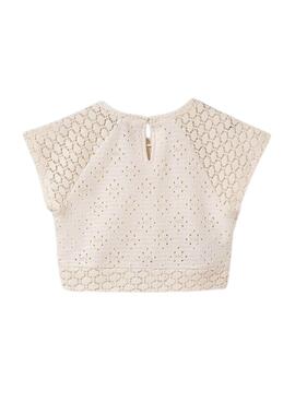 Top  Mayoral Lochmuster beige für Mädchen