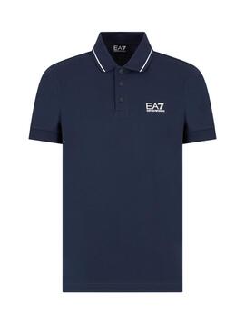 Poloshirt von Emporio Armani EA7 in Marineblau für Herren.