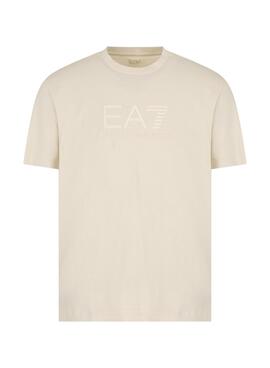 T-Shirt Emporio Armani EA7 Logo Beige für Herren
