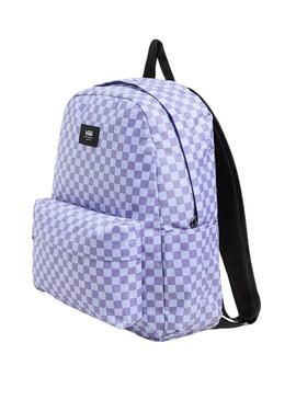 Rucksack Vans Old Skool Check lila für Damen und Herren.