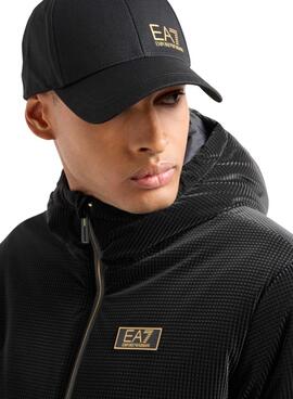 Kappe Emporio Armani EA7 Core schwarz und gold für Herren.