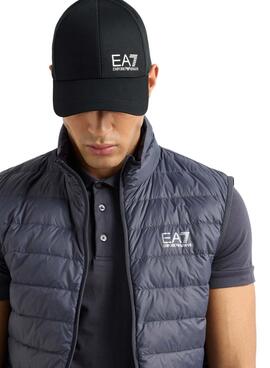 Mütze Emporio Armani EA7 Core schwarz und weiß für Herren.