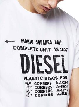 T-Shirt Diesel T-Diego-B6 Weiß Herren