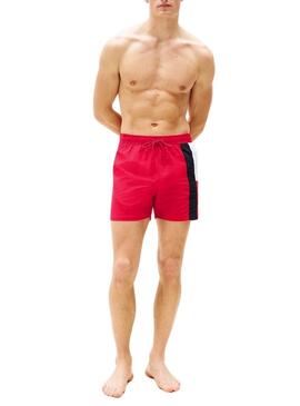 Badehose Tommy Hilfiger Dreifarben Rot für Herren