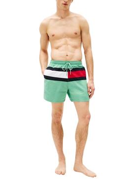 Badehose Tommy Hilfiger Drawsting in Grün für Herren.