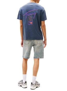 T-shirt Tommy Jeans Faded blau für Herren