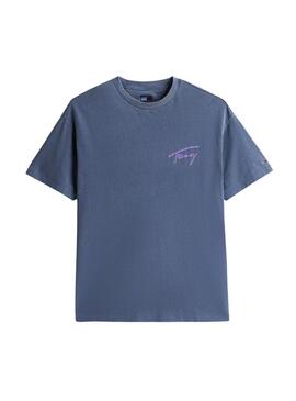 T-shirt Tommy Jeans Faded blau für Herren