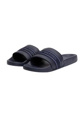 Tommy Hilfiger Poolside Marineblau Zehentrenner für Damen