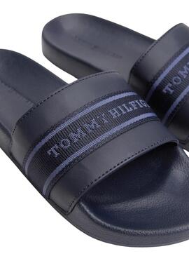 Tommy Hilfiger Poolside Marineblau Zehentrenner für Damen