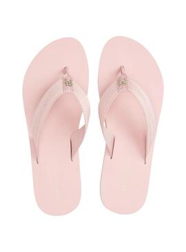 Tommy Hilfiger Webbing Flip-Flops in Rosa für Frauen