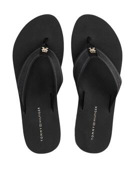 Tommy Hilfiger Webbing Flip-Flops in Schwarz für Frauen