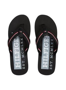 Zehentrenner Tommy Hilfiger Corporate Schwarz für Herren.