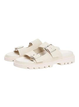 Sandalen Tommy Jeans Double Strap weiß für Frauen