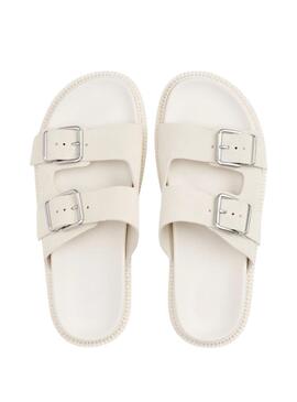 Sandalen Tommy Jeans Double Strap weiß für Frauen