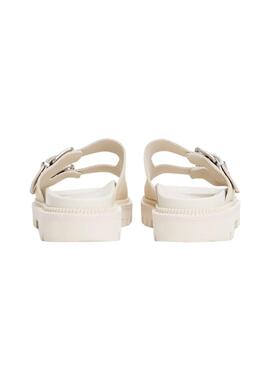 Sandalen Tommy Jeans Double Strap weiß für Frauen