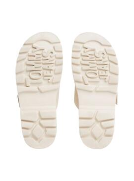 Sandalen Tommy Jeans Double Strap weiß für Frauen