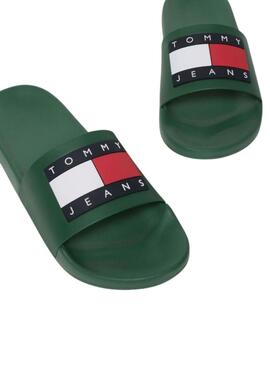 Flip Flops  Tommy Jeans Pool Slide in Grün für Herren