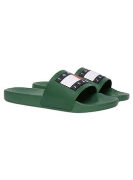 Flip Flops  Tommy Jeans Pool Slide in Grün für Herren