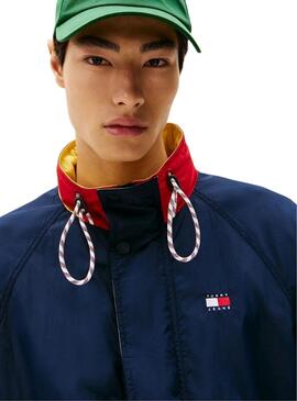 Jacke Tommy Jeans Color Block in Marineblau für Herren