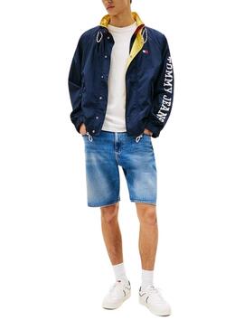 Jacke Tommy Jeans Color Block in Marineblau für Herren