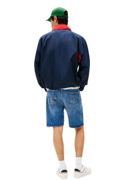 Jacke Tommy Jeans Color Block in Marineblau für Herren