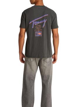 T-Shirt Tommy Jeans Faded Anthrazit für Männer