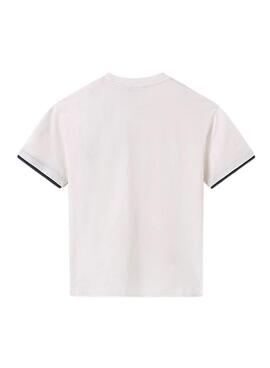 T-shirt Mayoral weiß Kontraste für Jungen.