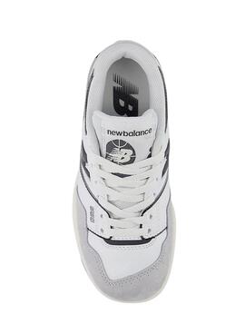 Sneaker New Balance PSBB550 weiß und schwarz für Kinder