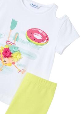 Set Mayoral Leggings und T-Shirt mit Öffnungen für Mädchen.