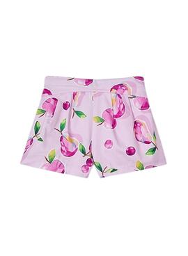 Rock Hose Mayoral rosa mit Druck für Mädchen.