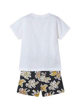 Set Mayoral mit Bermuda und T-Shirt mit Palmen für Jungen.