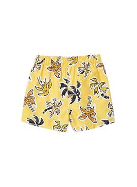 Swimsuit  Mayoral  mit gelben Palmenmuster für Jungen.